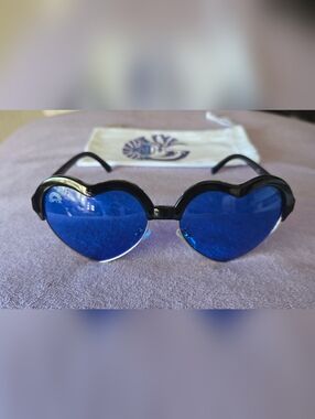 Rainbow OPTX Heart - Clarity Blue Sunglasses HTF